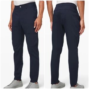 Lululemon Men’s Mike View Pants Size 34x30 Blue Cargo Water Repellant Cycling